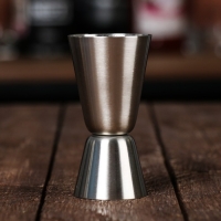 Набор для приготовления коктейлей &laquo;Король бара&raquo;, гейзер, джиггер, шейкер 600 мл, стрейнер, ложка