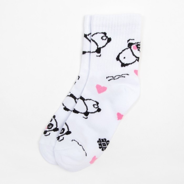 Носки детские KAFTAN &laquo;Панды&raquo;, размер 14-16, цвет белый