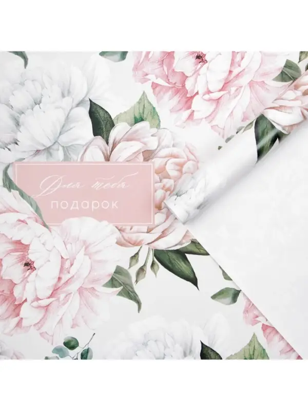 Бумага упаковочная глянцевая &laquo;Подарок от всего сердца&raquo;, 50 х 70 см