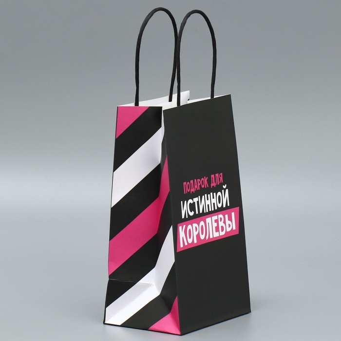 Пакет подарочный крафтовый, упаковка, &laquo;Королева&raquo;, 12 х 21 х 9 см