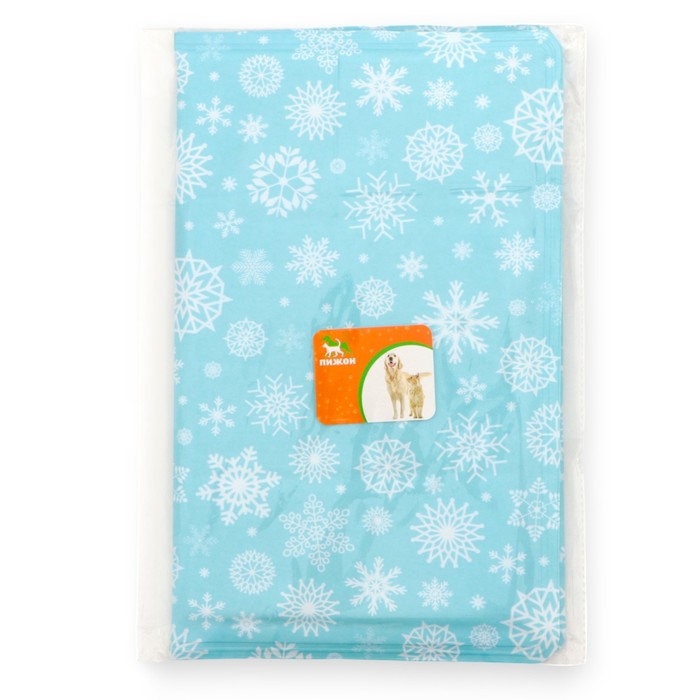 Коврик охлаждающий (гель), 50 х 40 см, снежинки