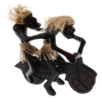 Сувенир &laquo;Аборигены парочка на мотоцикле&raquo;, 7&times;15&times;17 см, дерево