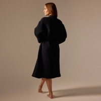 Халат вафельный женский SL HOME: Boho "Дарк Маре", размер XL, 100% хлопок, 280 г/м2