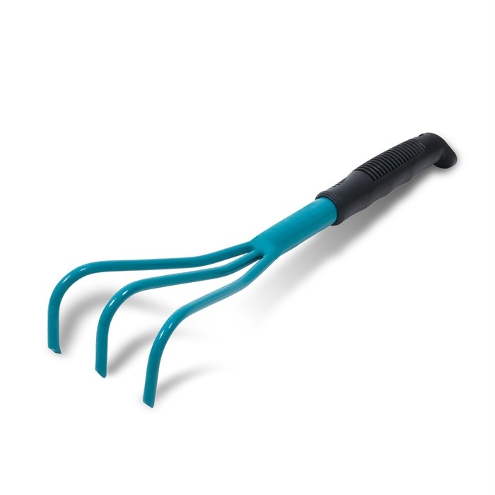 Рыхлитель, длина 38 см, 3 зубца, пластиковая ручка, &laquo;Практик&raquo;