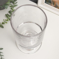 Подсвечник стекло на 1 свечу "Бокал на короткой ножке" прозрачный