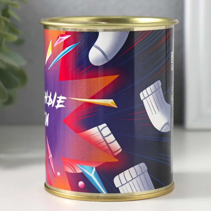 Подарочные носки в банке «Взрывные», (внутри носки мужские, цвет чёрный) Подарочные носки в банке «Взрывные», (внутри носки мужские, цвет чёрный)