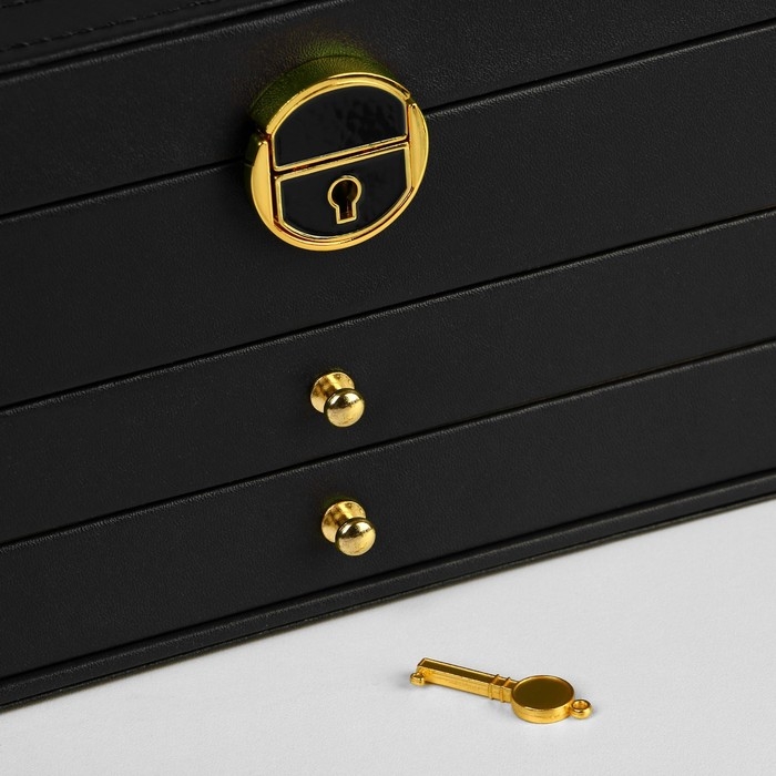 Подставка для украшений Queen fair &laquo;Шкатулка&raquo; 3 яруса, 23&times;17&times;13 см, цвет чёрный