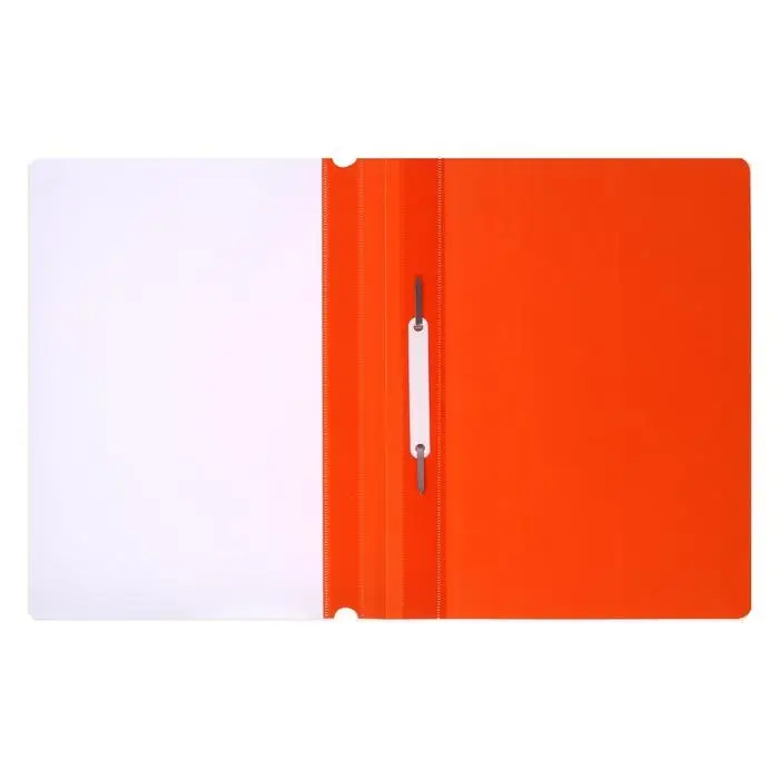 Папка-скоросшиватель Calligrata, А4, 120 мкм, оранжевая, прозрачный верх