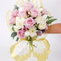 Декор флористический для букетов, "Крылья бабочки", золотая, 50х56 см Декор флористический для букетов, "Крылья бабочки", золотая, 50х56 см