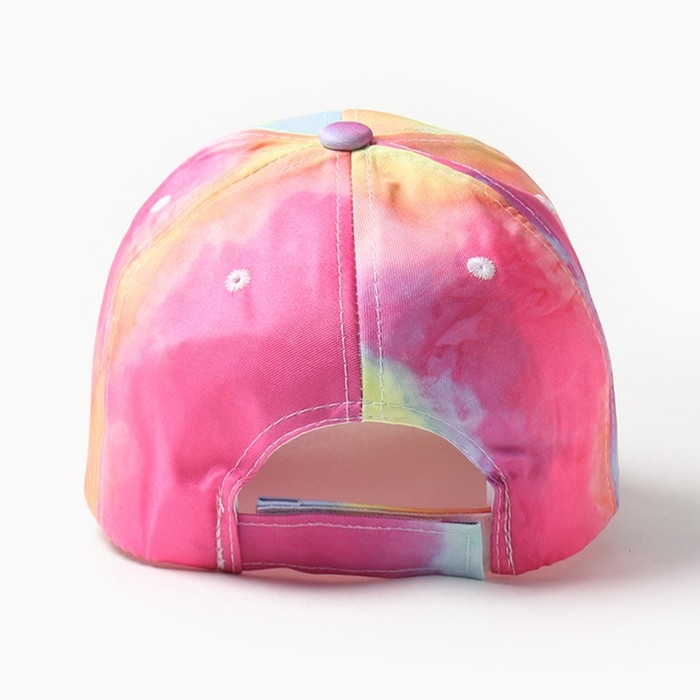 Кепка для девочек MINAKU "Tie-dye" цвет розовый, р-р 52