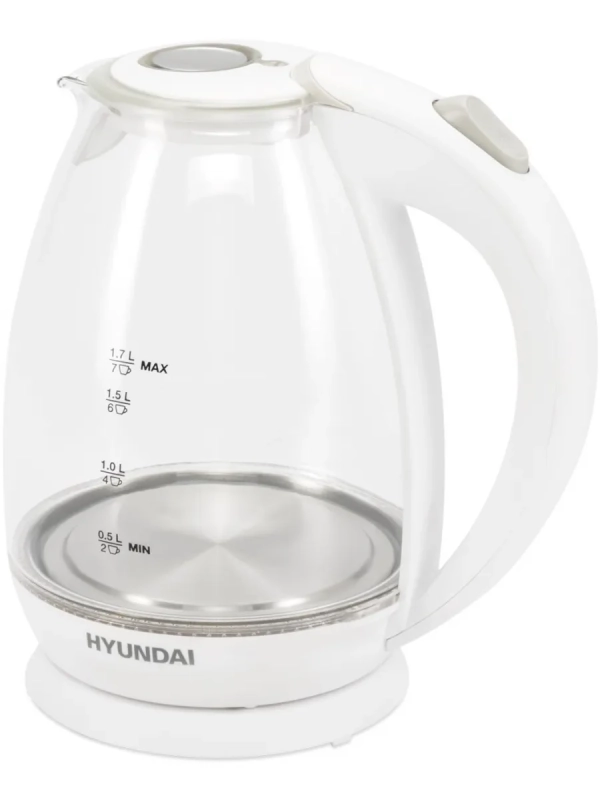 Чайник HYK-G2409 1.7л. 2200Вт белый серебристый