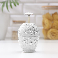 Подставка для зубочисток &laquo;Яйцо&raquo;, 11&times;7 см, цвет серебряный