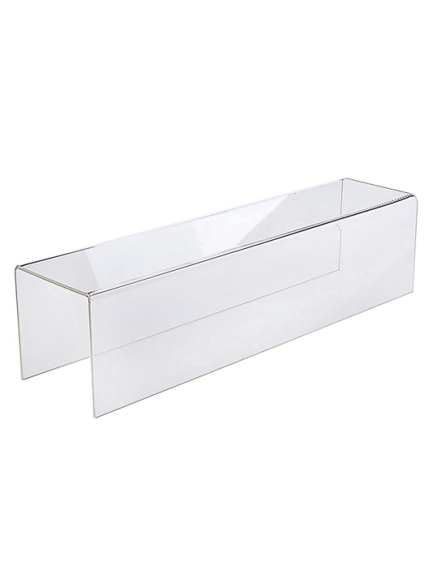 Ступенька одинарная 40&times;10,5&times;10 см, оргстекло 2 мм, В ЗАЩИТНОЙ ПЛЁНКЕ