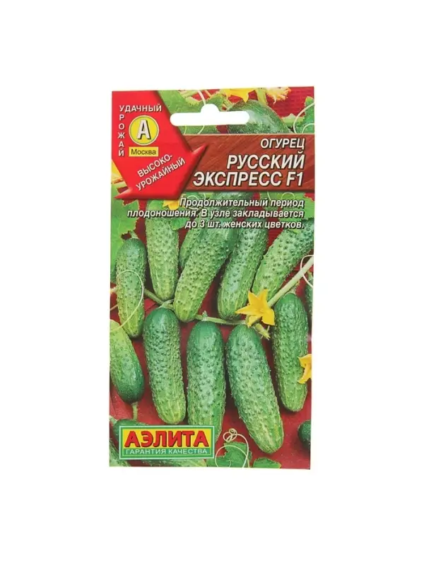 Семена Огурец "Русский экспресс" F1, среднеранний, пчелоопыляемый,  10 шт.