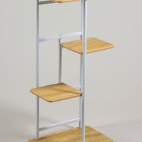 Подставка для цветов Greengo, 4 полки, 36 &times; 23 &times; 74 см, напольная, каркас металл, полки МДФ, белая