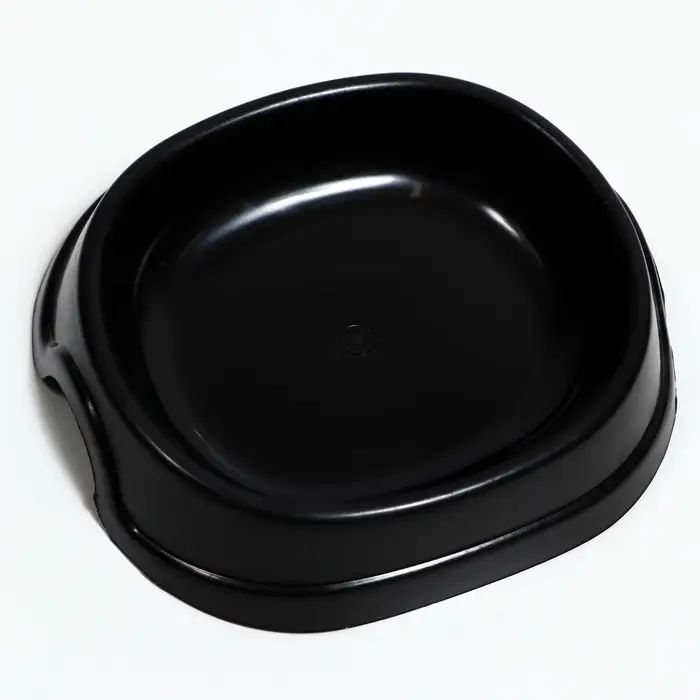 Миска №1 "Нулевка" 200 мл, 13,5 х 12,5 х 3 см, чёрный