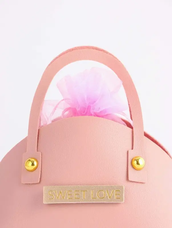 Кожанная подарочная сумочка 14 х 6,5 х 12,8 см розовая