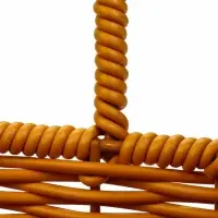 Корзина пластик 17 х 17 х 17 см, ручка16 см металл каркас Заяц, коричневый