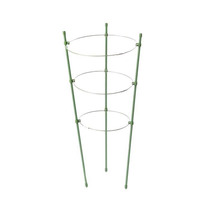 Кустодержатель, d = 18,5–20–22 см, h = 60 см, 3 кольца, металл, зелёный, Greengo Кустодержатель, d = 18,5–20–22 см, h = 60 см, 3 кольца, металл, зелёный, Greengo