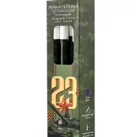 Ручка пиши-стирай, пластик, с колпачком, синяя паста, гелевая 0.5 мм &laquo;23 февраля&raquo;