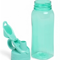 Бутылка для воды спортивная прозрачная, 450 мл, 20 х 8 см, бирюзовая