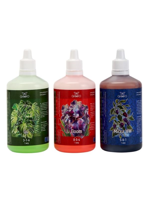 Удобрение для гидропоники Удобрение для гидропоники "GroBro" "GroBro" набор Serious HW, 100мл