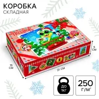 Коробка подарочная &laquo;Новогодняя&raquo; 21&times;15&times;5 см, Микки Маус