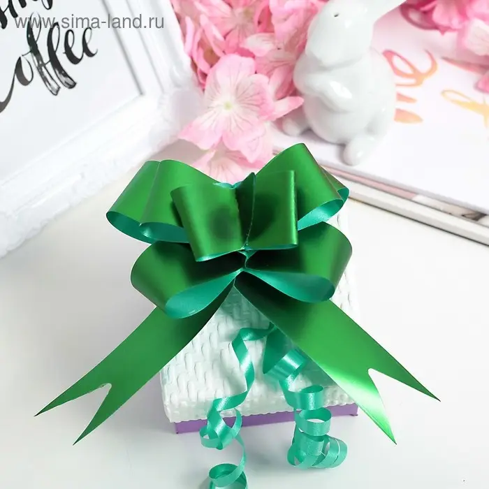 Бант - бабочка №3, матовый зелёный