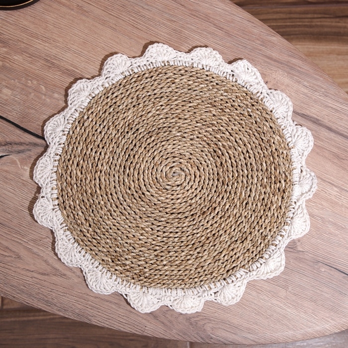 Коврик плетёный круглый 35 см