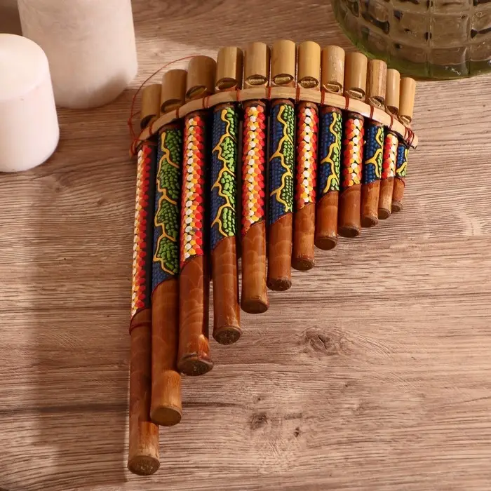 Сувенирный музыкальный инструмент "Флейта" 30х5х18 см МИКС