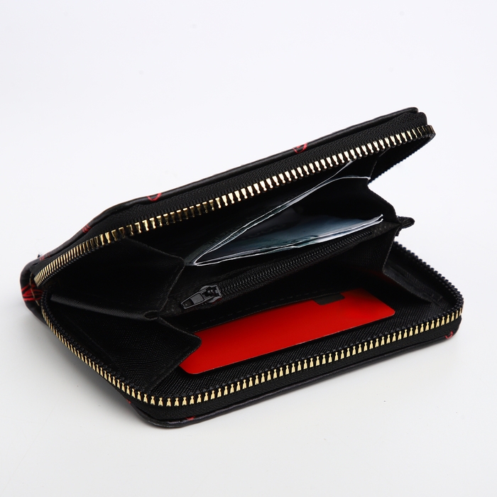 Кошелёк детский на молнии «Выбражулька», цвет чёрный Кошелёк детский на молнии «Выбражулька», цвет чёрный