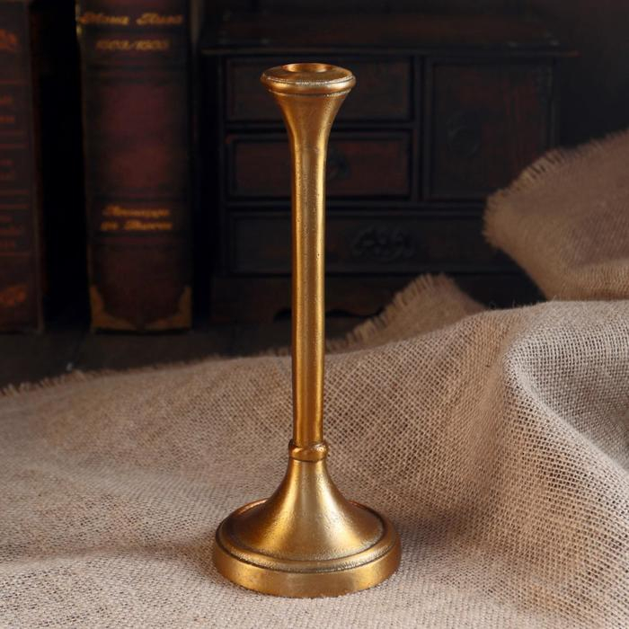 Подсвечник алюминий "Роман" на 1 свечу 9,5х9,5х24 см