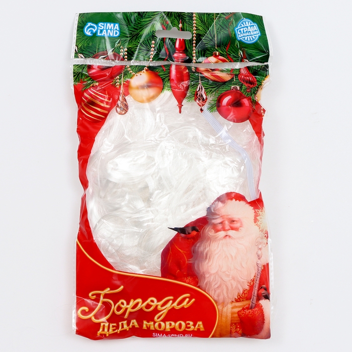 Карнавальная борода &laquo;Дедушка Мороз&raquo;, кудрявая