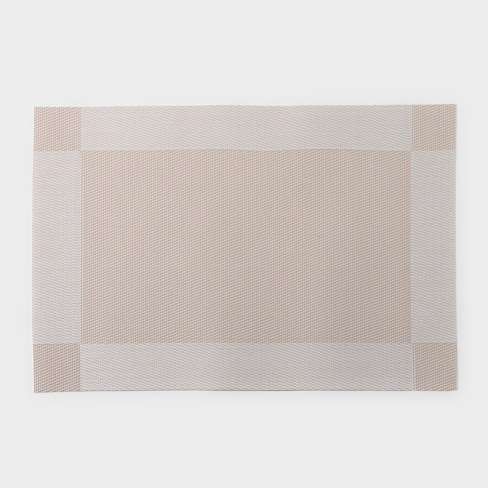 Салфетка сервировочная на стол Доляна &laquo;Шахматы&raquo;, 45&times;30 см, цвет бежевый