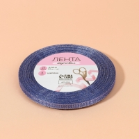 Лента парчовая, 6 мм, 23 ± 1 м, цвет синий №037 Лента парчовая, 6 мм, 23 ± 1 м, цвет синий №037