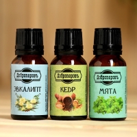 Набор эфирных масел эвкалипт, мята, кедр, "Добропаровъ", 3 шт по 17 мл Набор эфирных масел эвкалипт, мята, кедр, "Добропаровъ", 3 шт по 17 мл
