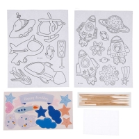 Набор для творчества: изготовление топперов, раскраска-наклейки и гравюра &laquo;Космос&raquo;