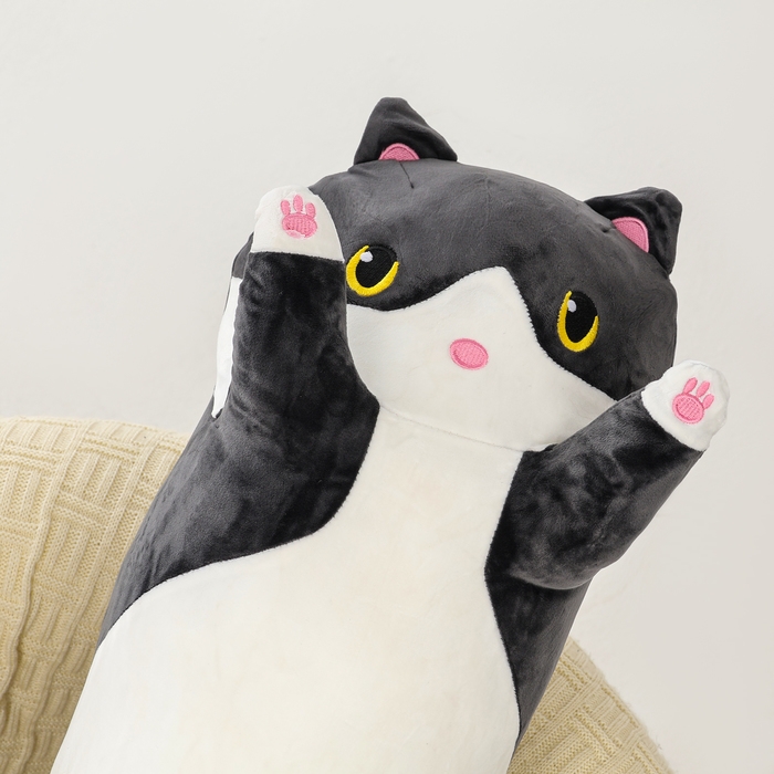 Мягкая игрушка-подушка &laquo;Котик&raquo;, 90 см, цвет чёрный