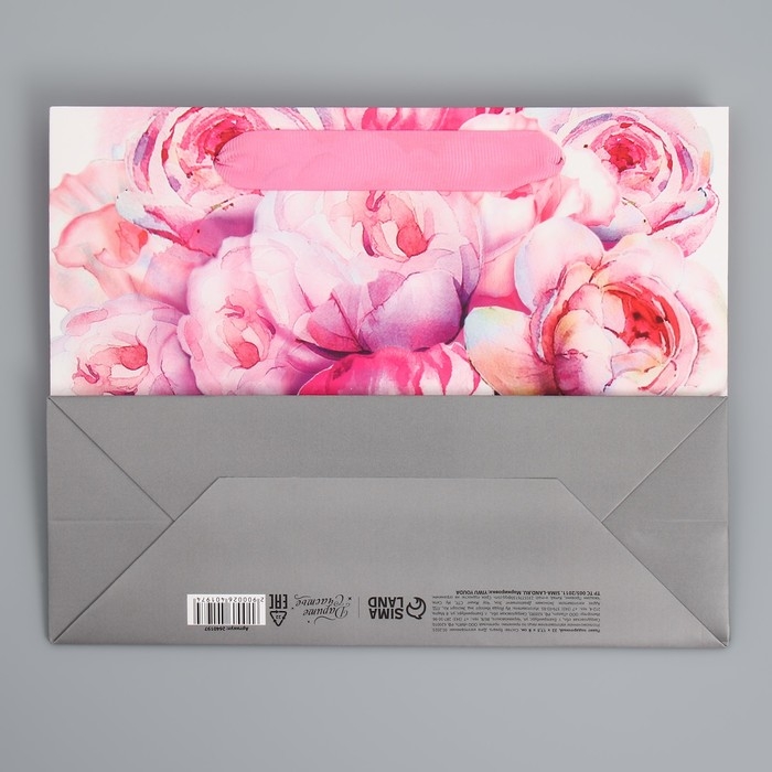 Пакет подарочный ламинированный горизонтальный, упаковка, &laquo;Счастье ждёт тебя&raquo; 22 х 17,5 х 8 см