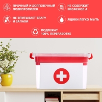 Ящик для хранения &laquo;Аптечка&raquo;, с вкладышем, 6,5 л
