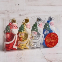 Украшение ёлочное "Весельчаки" (набор 4 шт) 5х7,5 см, микс
