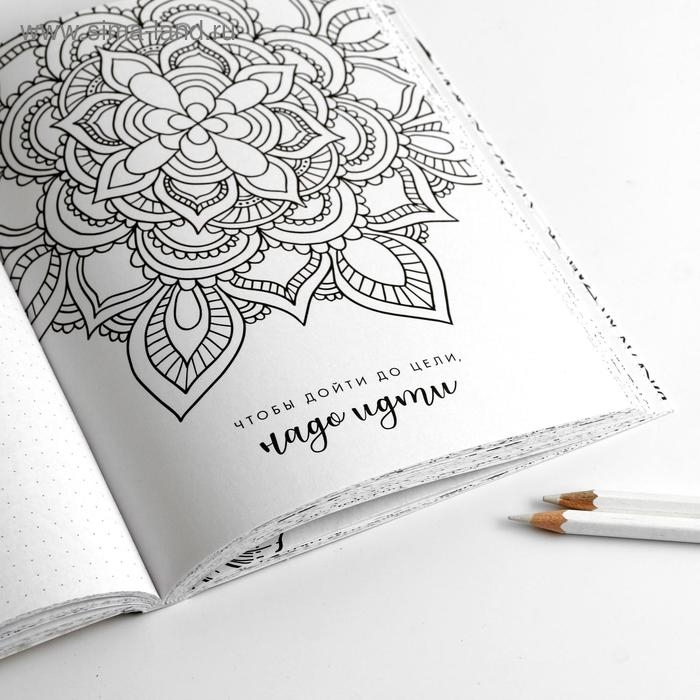 Ежедневник-смешбук с раскраской антистресс А5, 80 л &laquo;365 счастливых дней!&raquo;