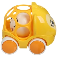 Машинка - погремушка &laquo;Обезьянка&raquo;, с эластичными элементами, Крошка Я
