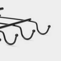 Держатель для кружек подвесной Доляна, на 10 предметов, 27,8&times;18,5&times;7,5 см, цвет чёрный