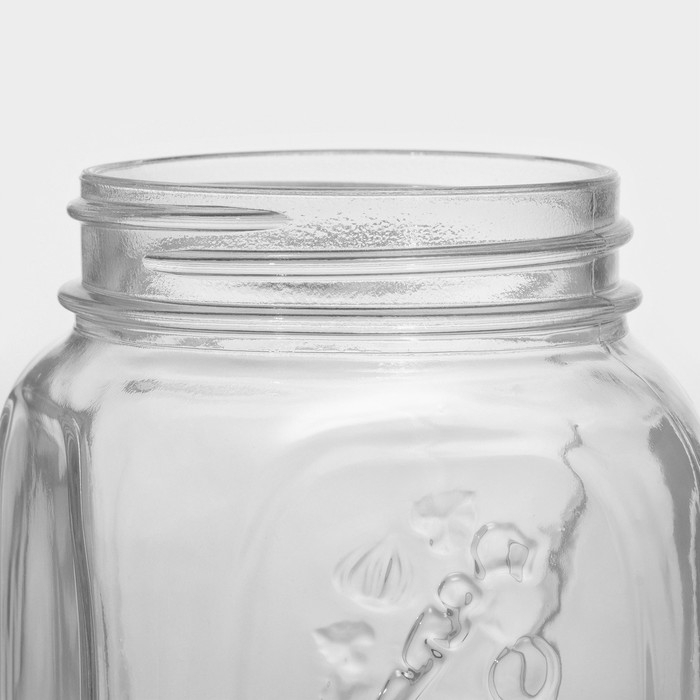 Банка для сыпучих продуктов стеклянная &laquo;Хоммейд&raquo;, 1 л, с крышкой