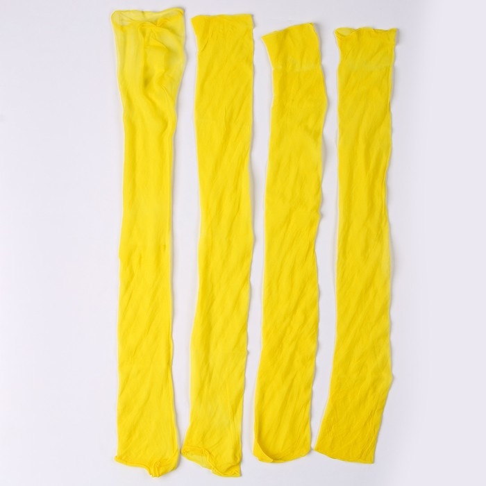 Капрон для кукол и цветов, набор 4 шт., размер 1 шт. &mdash; 45 &times; 6 см, цвет лимонный