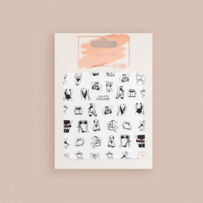 Наклейки для ногтей &laquo;Super Lady&raquo;, разноцветные