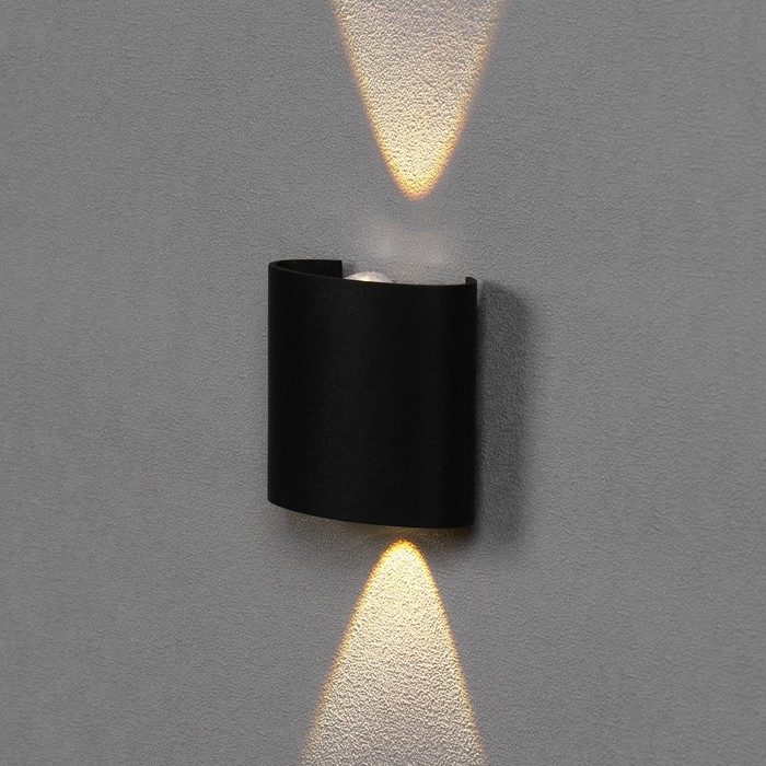 Светильник фасадный &laquo;Полусфера&raquo;, FSD-075, 2 Вт, 3000К, 1 луч, IP65, 220 В, пластик, черный   1008420