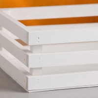 Кашпо деревянное 30×20×9.5 см "Classic", трёхреечное, белый Дарим Красиво Кашпо деревянное 30×20×9.5 см "Classic", трёхреечное, белый Дарим Красиво