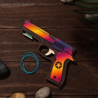 Сувенир деревянный &laquo;Резинкострел, красная звезда&raquo; + 4 резинки